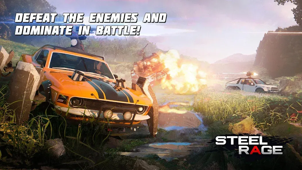 Скачать взлом Steel Rage: Mech Cars PvP War [MOD: безлимитные деньги и все машины] — скриншот 2