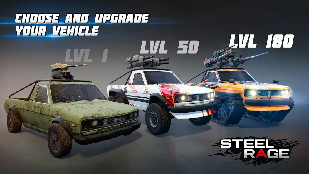 Скачать взлом Steel Rage: Mech Cars PvP War [MOD: безлимитные деньги и все машины] — скриншот 4