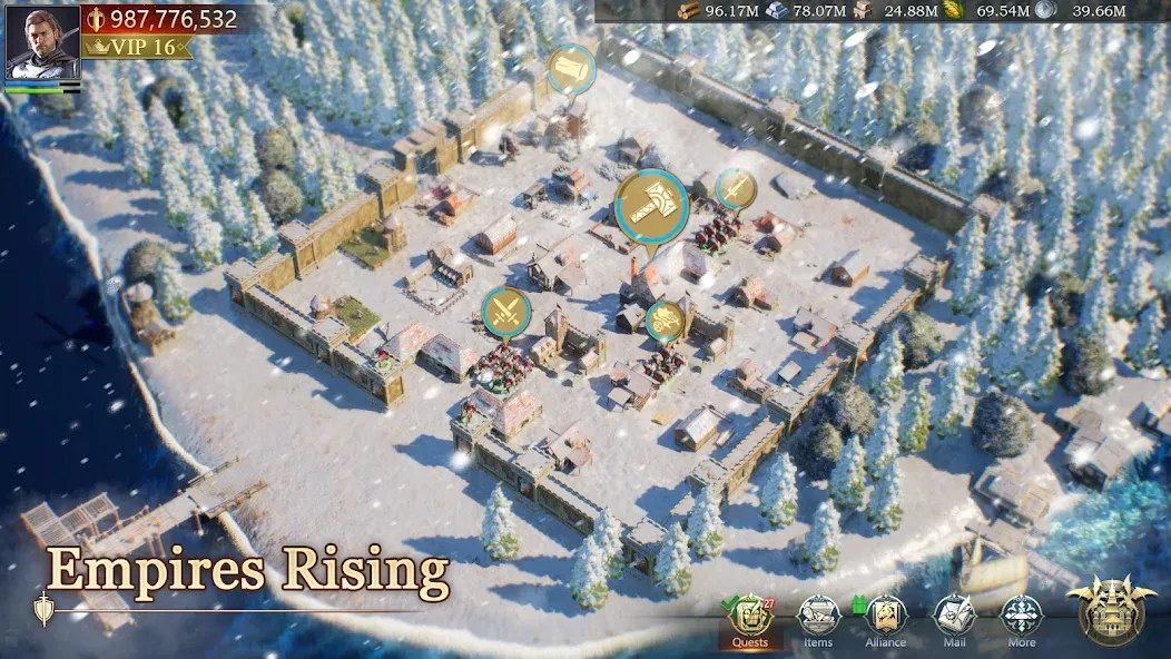 Скачать Game of Kings:The Blood Throne [MOD: безлимитные ресурсы и ускоренное строительство] — скриншот 1