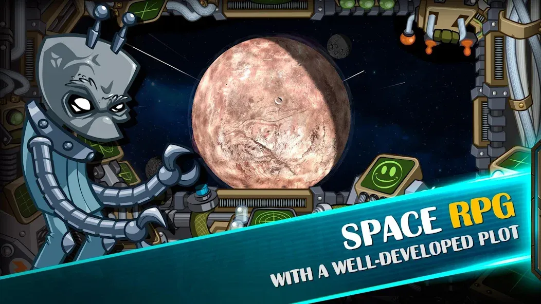Space Raiders RPG [MOD: безлимитные ресурсы и мощное оружие] (Бесплатно / APK) — скриншот 2