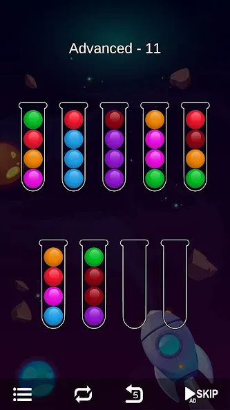 Скачать Ball Sort - Bubble Sort Puzzle [MOD: без рекламы и все уровни открыты] на телефон — скриншот 5