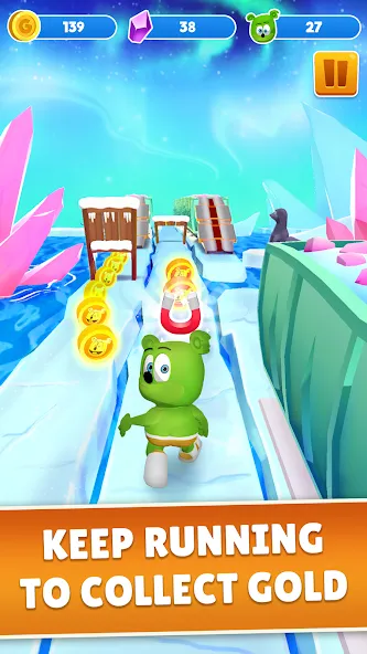 Скачать Gummy Bear Run: Running Games [MOD: безлимитные монеты и все скины] — скриншот 2