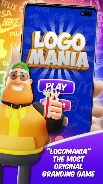 Logomania - Logo Quiz Original [MOD: открыты все логотипы и уровни] последняя версия — скриншот 1