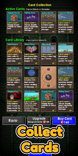 Скачать Lone Tower Roguelike Defense [MOD: неограниченные ресурсы и усиленная башня] — скриншот 3