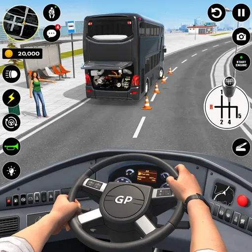 Bus Simulator : 3D Bus Games [MOD: безлимитные деньги и все автобусы открыты] на Андроид — скриншот 1
