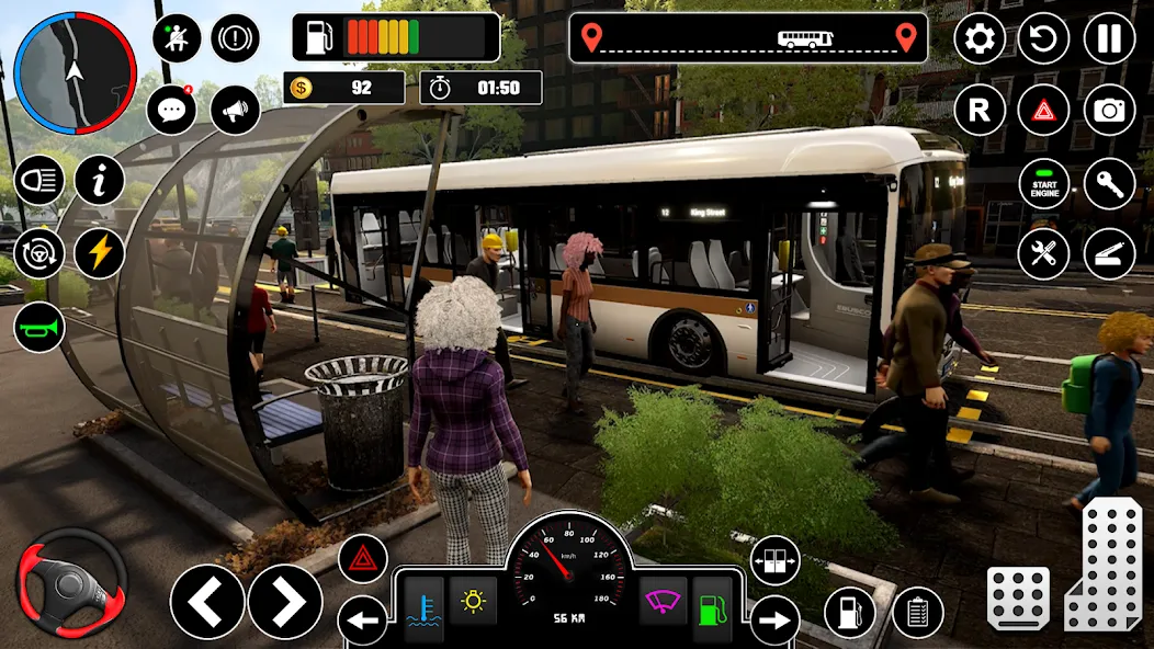 Bus Simulator : 3D Bus Games [MOD: безлимитные деньги и все автобусы открыты] на Андроид — скриншот 3