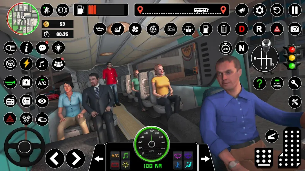 Bus Simulator : 3D Bus Games [MOD: безлимитные деньги и все автобусы открыты] на Андроид — скриншот 4