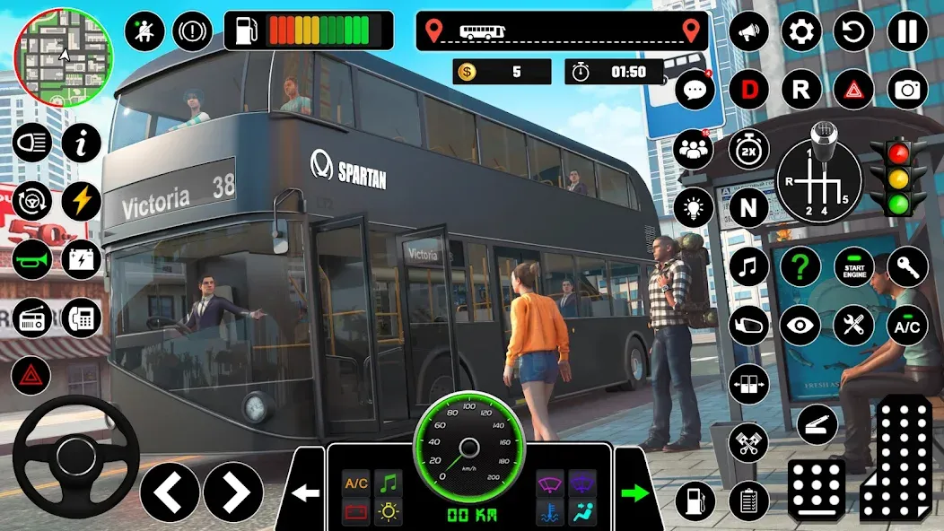 Bus Simulator : 3D Bus Games [MOD: безлимитные деньги и все автобусы открыты] на Андроид — скриншот 5