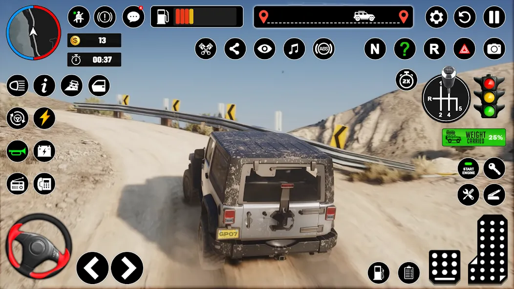 Offroad Jeep Driving & Parking [MOD: безлимитные деньги и топливный запас] (Бесплатно / APK) — скриншот 2