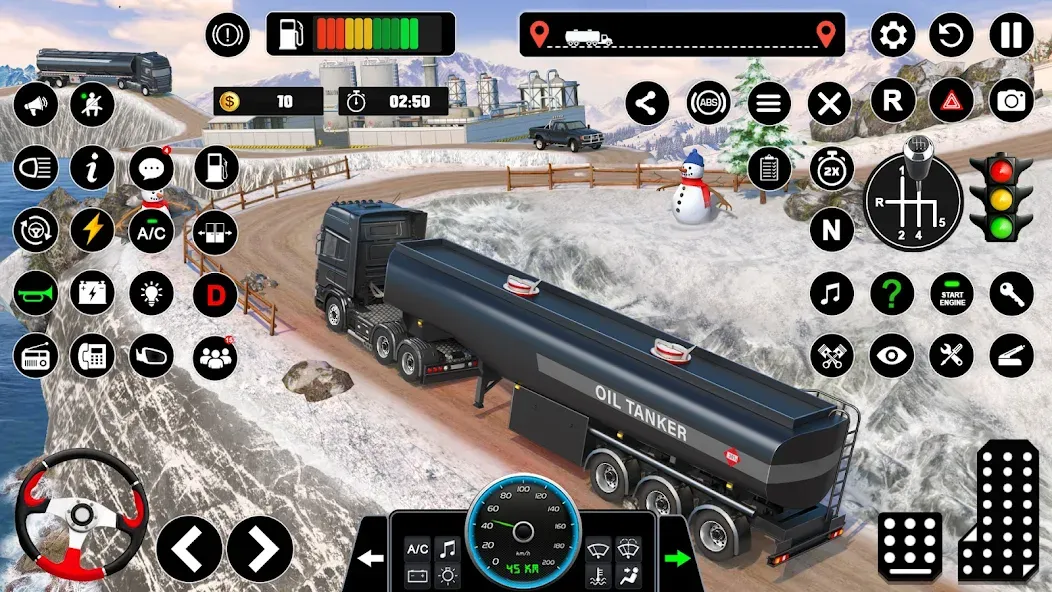 Oil Truck Games: Driving Games [MOD: безлимитные деньги и топливо] — Скачать бесплатно (APK) — скриншот 2