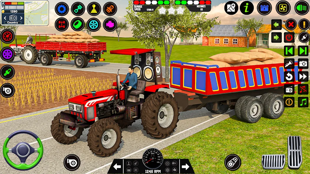 Скачать Farming Tractor Game Simulator [MOD: новая техника и богатый урожай] на телефон — скриншот 5
