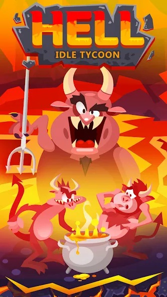 Взломанная Hell: Idle Evil Tycoon Sim [MOD: безлимитные деньги и все улучшения] на Андроид — скриншот 5