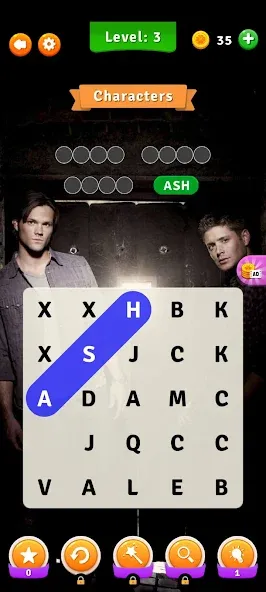 Скачать Supernatural Word Search [MOD: безлимитные подсказки и открыты все уровни] на телефон — скриншот 2