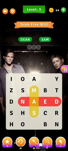Скачать Supernatural Word Search [MOD: безлимитные подсказки и открыты все уровни] на телефон — скриншот 3
