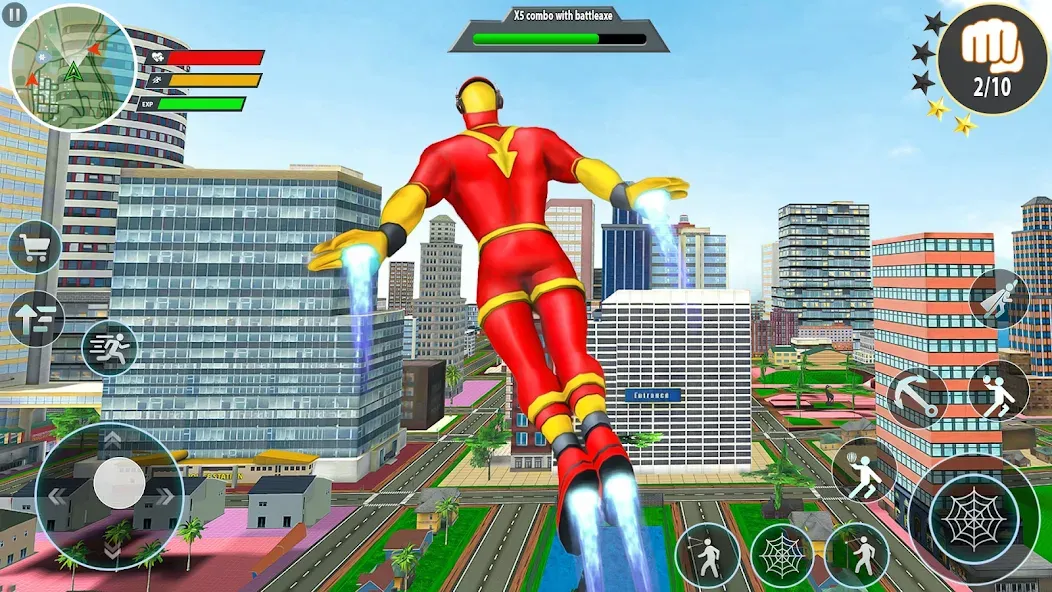 Скачать Rope Hero Spider Fighting Game [MOD: безлимитные деньги и мощное оружие] на телефон — скриншот 1