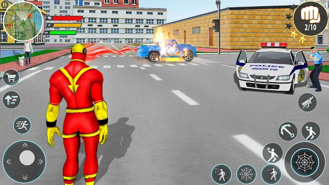 Скачать Rope Hero Spider Fighting Game [MOD: безлимитные деньги и мощное оружие] на телефон — скриншот 2