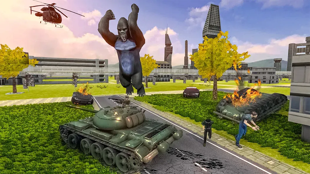 Скачать взлом Gorilla Smash City Escape Jail [MOD: безлимитные деньги и суперсила] — скриншот 1