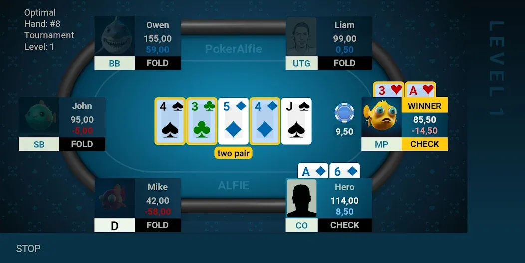 Скачать взлом Offline Poker AI - PokerAlfie [MOD: умный офлайн-покер без интернета] — скриншот 2