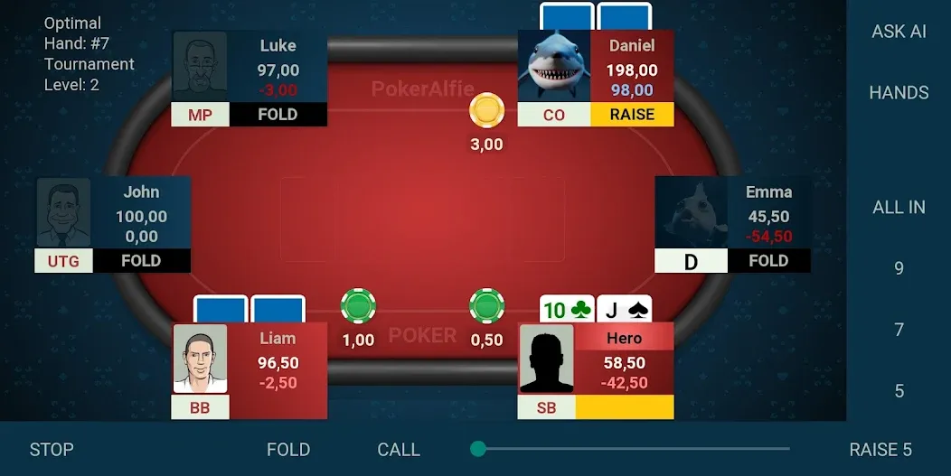 Скачать взлом Offline Poker AI - PokerAlfie [MOD: умный офлайн-покер без интернета] — скриншот 3