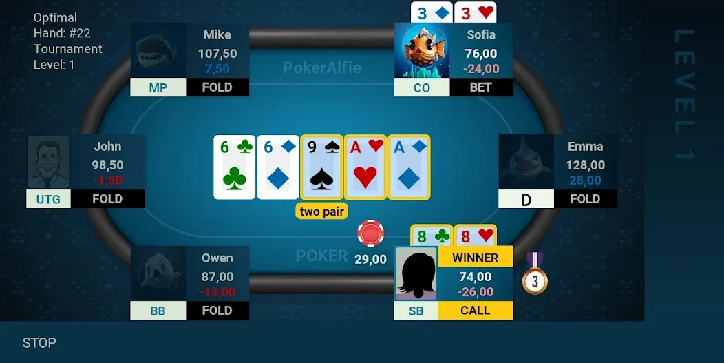 Скачать взлом Offline Poker AI - PokerAlfie [MOD: умный офлайн-покер без интернета] — скриншот 5