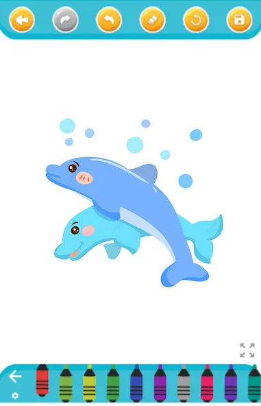 dolphin coloring game [MOD: без рекламы и открыты все раскраски] — Скачать бесплатно (APK) — скриншот 1