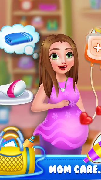 Скачать Mom newborn babysitter care [MOD: заботливая няня без ограничений] — скриншот 3