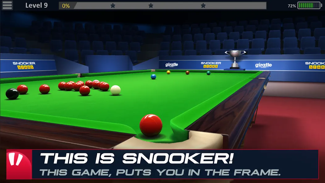 Взломанная Snooker Stars - 3D Online Spor [MOD: безлимитные деньги и все кии] на Андроид — скриншот 1