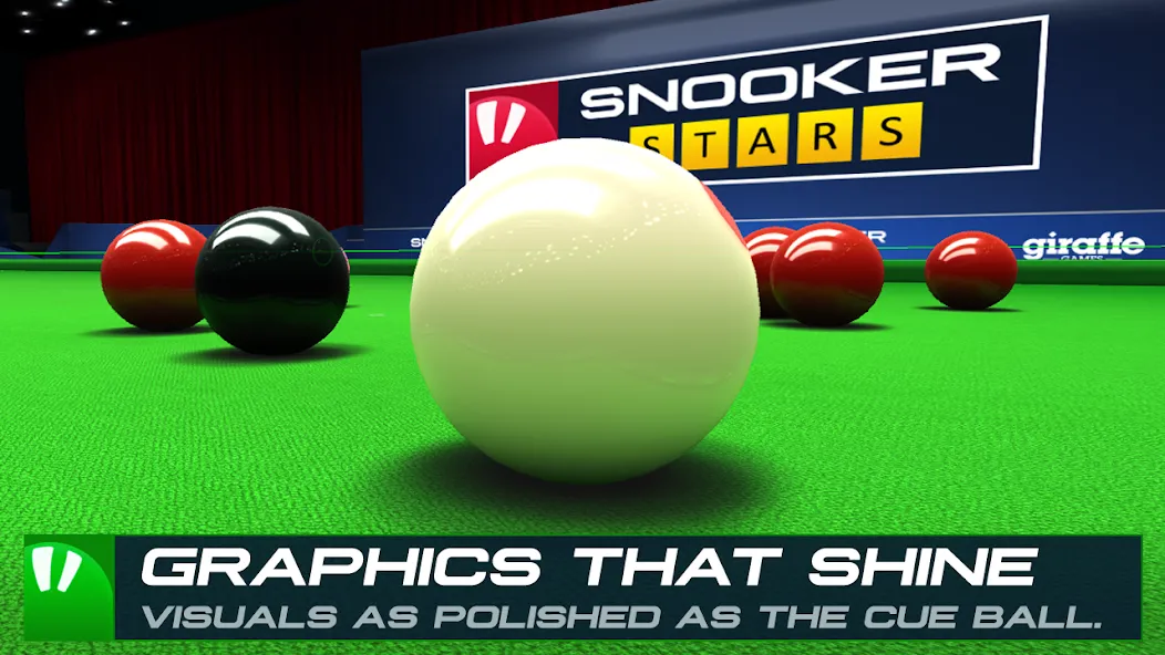 Взломанная Snooker Stars - 3D Online Spor [MOD: безлимитные деньги и все кии] на Андроид — скриншот 3
