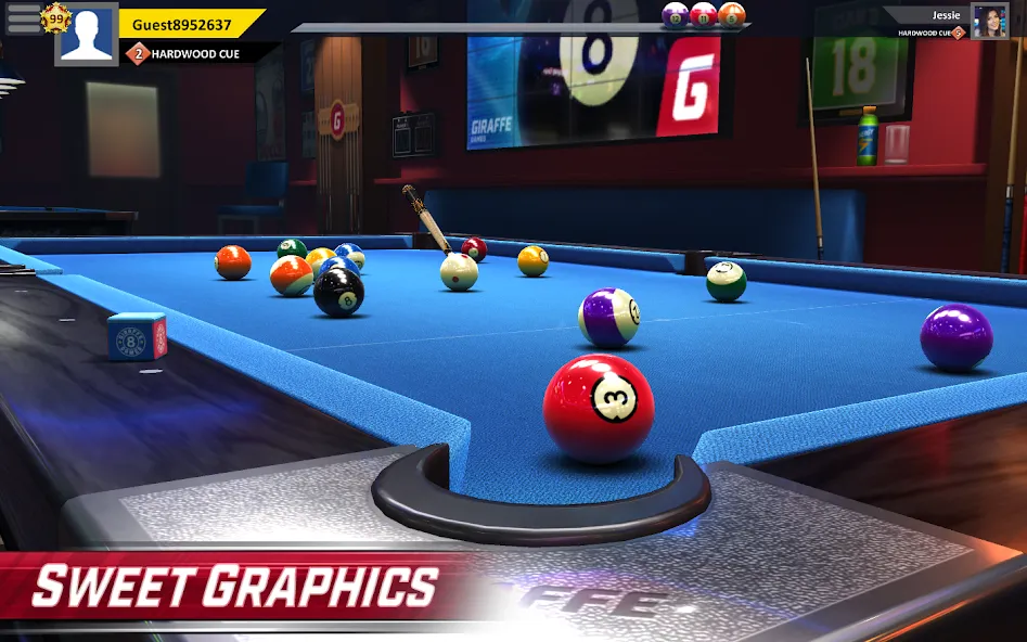 Скачать взлом Pool Stars - 3D Online Multipl [MOD: безлимитные монеты и разблокированные столы] — скриншот 1
