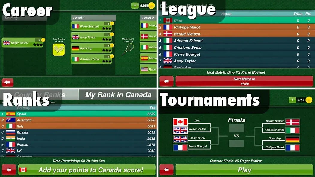 Tennis Champion 3D - Online Sp [MOD: без рекламы и много монет] — Скачать бесплатно (APK) — скриншот 3