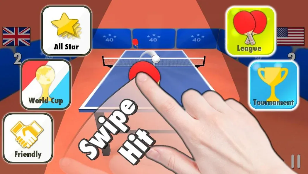 Скачать Table Tennis 3D [MOD: безлимитные деньги и все ракетки] на телефон — скриншот 1