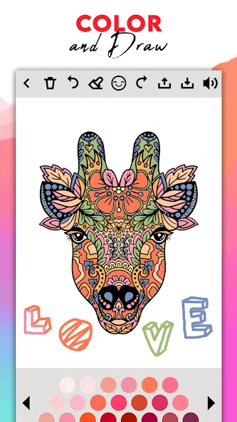 Coloring for adults offline [MOD: все раскраски разблокированы офлайн] на Андроид — скриншот 3