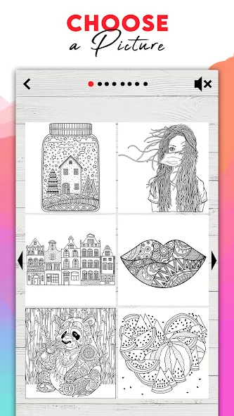 Coloring for adults offline [MOD: все раскраски разблокированы офлайн] на Андроид — скриншот 5