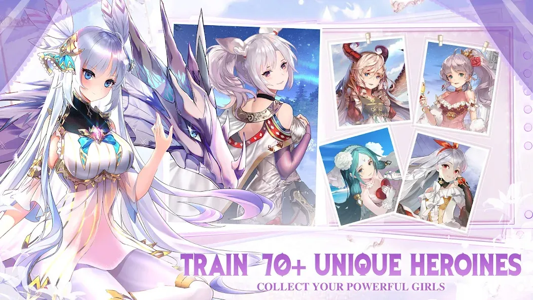 Girls' Connect: Idle RPG [MOD: безлимитные ресурсы и алмазы] — Скачать бесплатно (APK) — скриншот 2