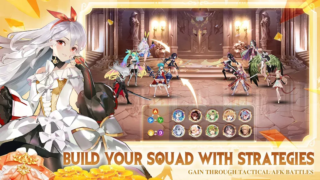 Girls' Connect: Idle RPG [MOD: безлимитные ресурсы и алмазы] — Скачать бесплатно (APK) — скриншот 3