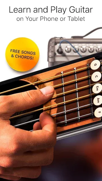 Real Guitar - Music Band Game [MOD: безлимитные деньги и все песни открыты] (Бесплатно / APK) — скриншот 1