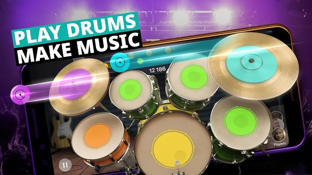 Скачать Drum Kit Music Games Simulator [MOD: реалистичная игра на барабанах] — скриншот 1