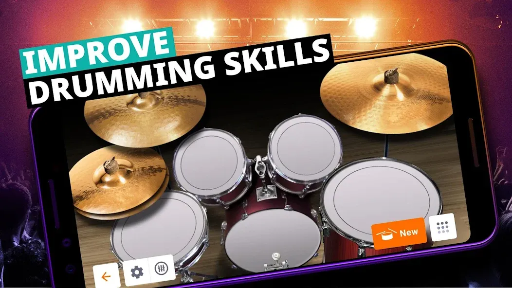 Скачать Drum Kit Music Games Simulator [MOD: реалистичная игра на барабанах] — скриншот 3