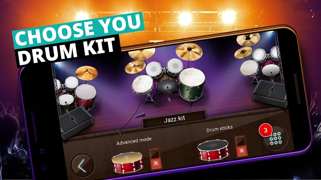 Скачать Drum Kit Music Games Simulator [MOD: реалистичная игра на барабанах] — скриншот 4