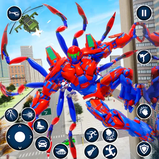 Скачать взлом Spider Robot: Robot Car Games [MOD: безлимитные деньги и мощный робот] — скриншот 1