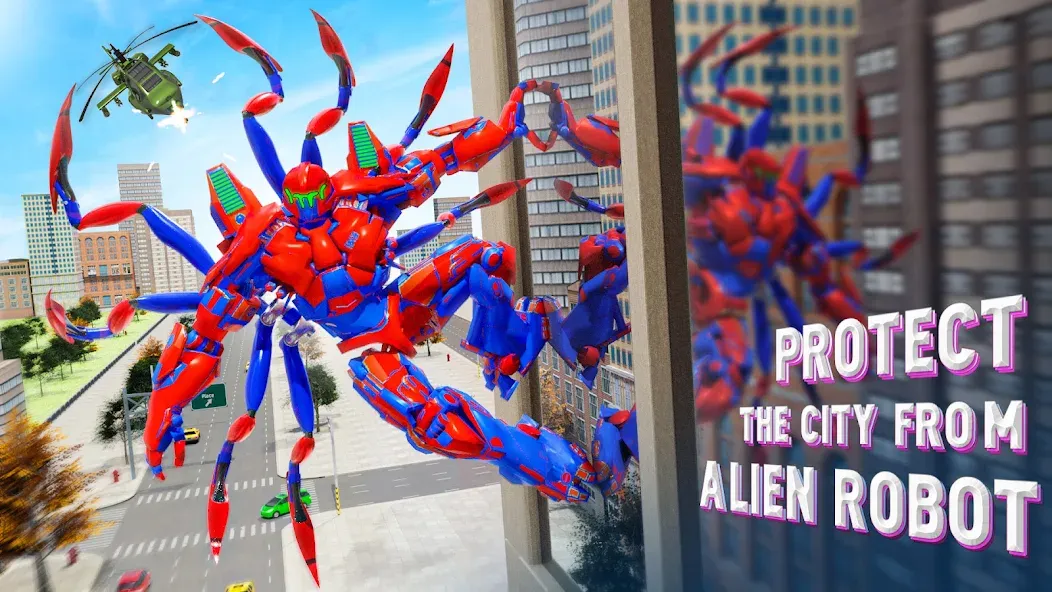Скачать взлом Spider Robot: Robot Car Games [MOD: безлимитные деньги и мощный робот] — скриншот 3