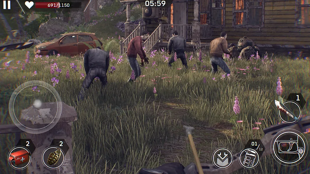 Скачать взлом Left to Survive: Zombie Games [MOD: безлимитные ресурсы и оружие] — скриншот 5