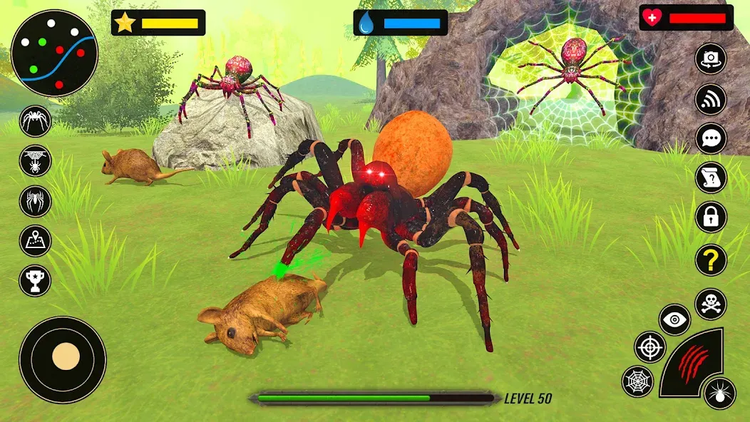 Скачать взлом Spider Simulator - Creepy Tad [MOD: безлимитная паутина и открыты все уровни] — скриншот 1