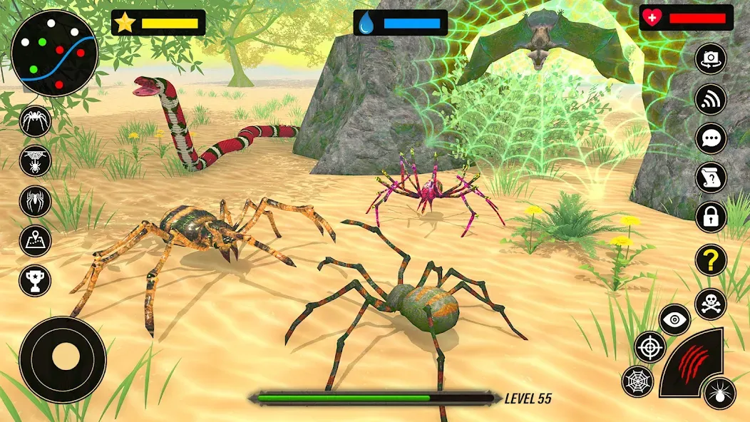 Скачать взлом Spider Simulator - Creepy Tad [MOD: безлимитная паутина и открыты все уровни] — скриншот 3