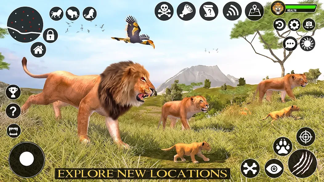 Скачать Ultimate Lion Simulator Game [MOD: бесконечное здоровье и суперсила] — скриншот 2