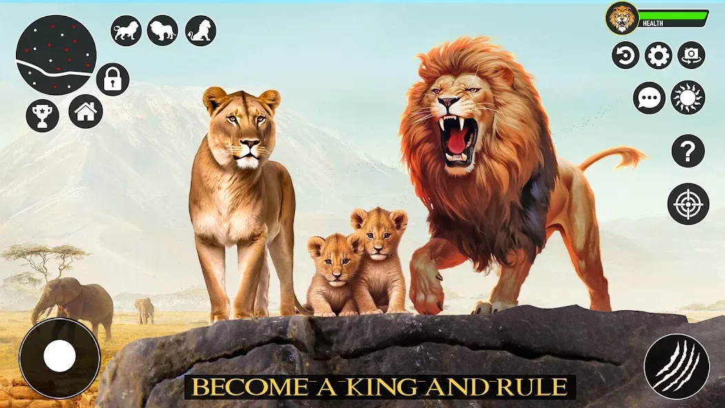 Скачать Ultimate Lion Simulator Game [MOD: бесконечное здоровье и суперсила] — скриншот 3