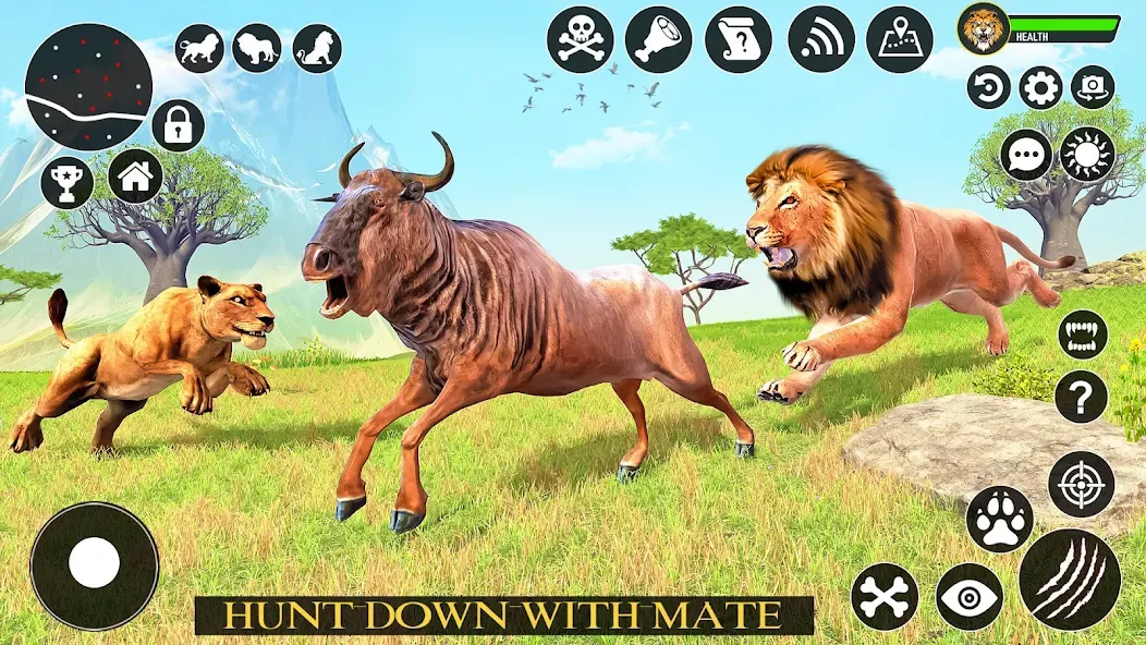 Скачать Ultimate Lion Simulator Game [MOD: бесконечное здоровье и суперсила] — скриншот 4