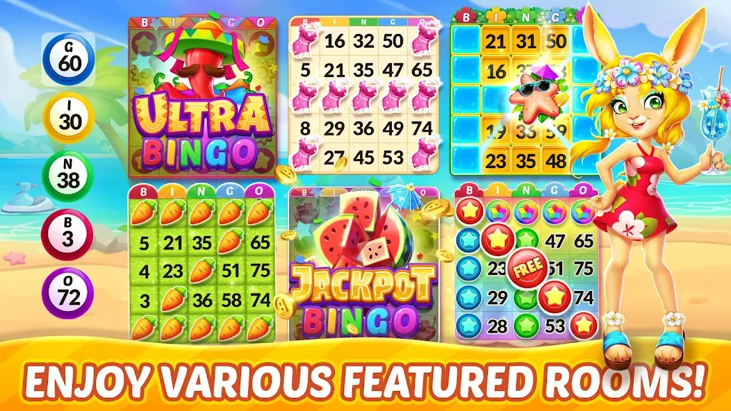 Bingo Aloha-Bingo tour at home [MOD: безлимитные монеты и бонусы] (Бесплатно / APK) — скриншот 2