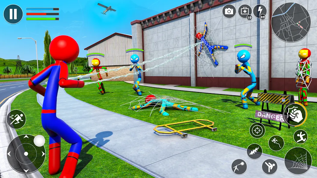 Spider Game-Stickman Rope Hero [MOD: безлимитные монеты и полёт] (Бесплатно / APK) — скриншот 3