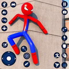 Spider Game-Stickman Rope Hero [MOD: безлимитные монеты и полёт] (Бесплатно / APK)